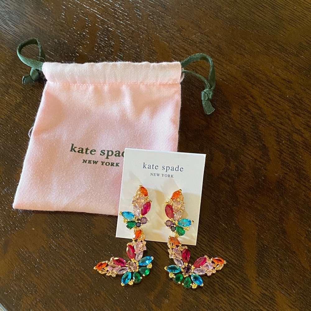 Kate Spade Multicolor Social Butterfly Rainbow Earrings